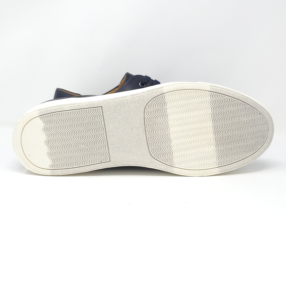 Alfani Adairr Navy Embossed Leather Sneakers 8M - Picture 4 of 6